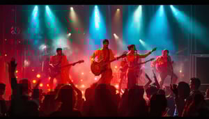 a live performance of music and dancing on stage